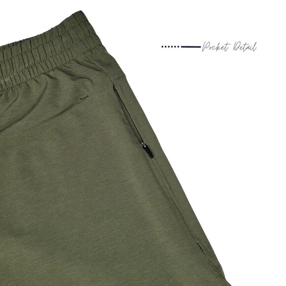 OLIVE GREEN FLAT FRONT SHORT FOR MEN SIZE XXL - Picture 3 of 9